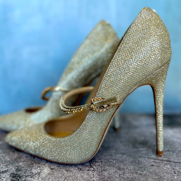 Sam Edelman Shoes - Elegant champagne sparkly heels